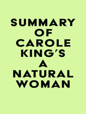 cover image of Summary of Carole King's a Natural Woman